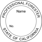  Xstamper California Professional Forester Seal Stamp